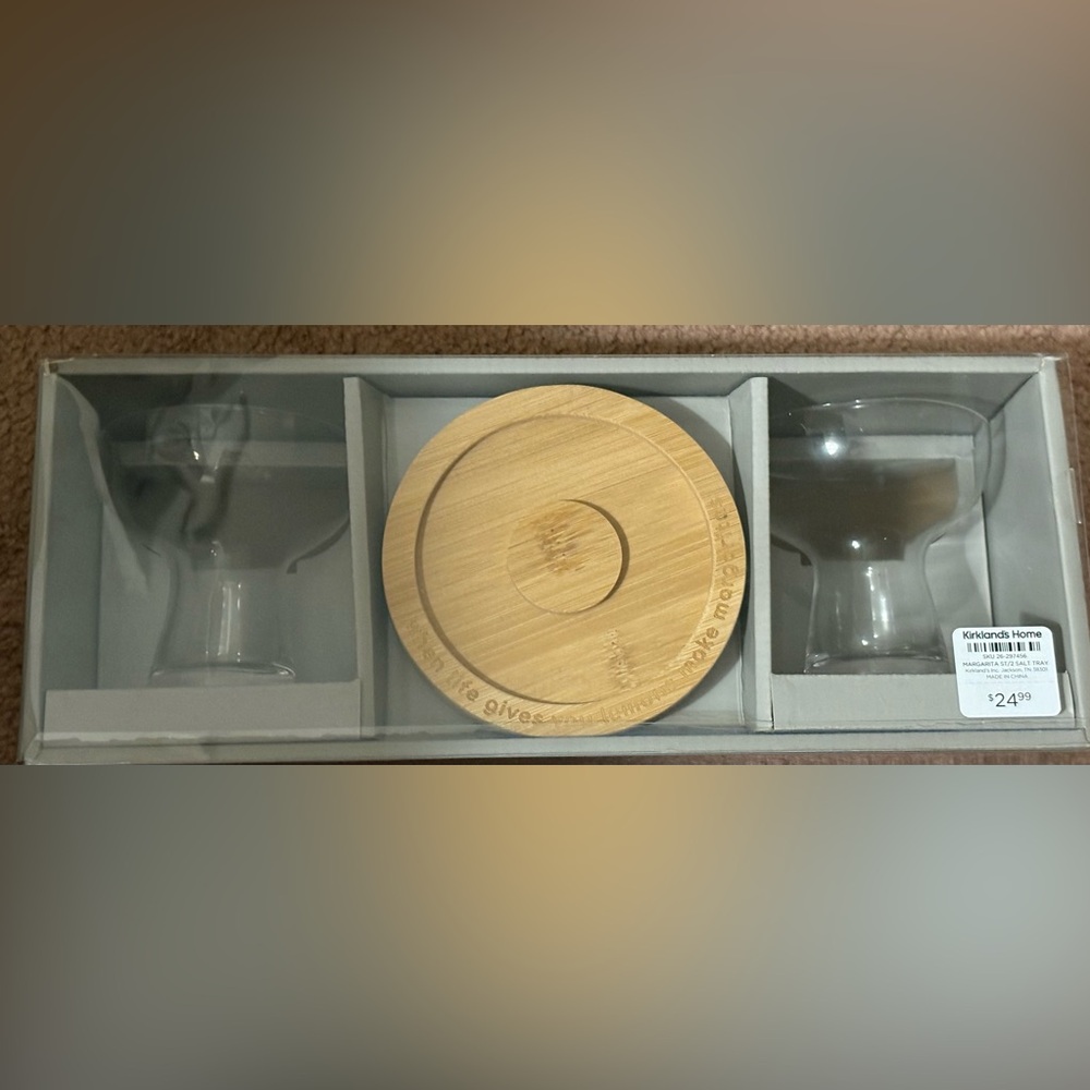 Kirkland Signature Martini Glasses and Salt Tray